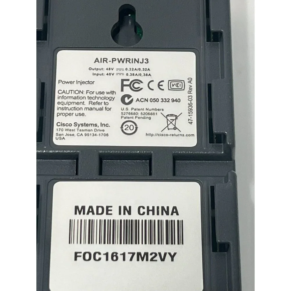 Cisco - System Air - PWRINJ3 - 48 V